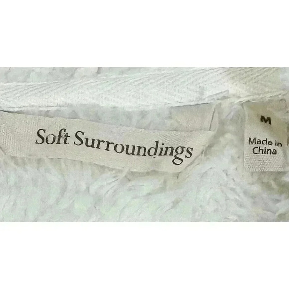 Soft Surroundings Cozy up Cardi Cardigan Fleece Ivory Size Medium NEW - Picture 5 of 6